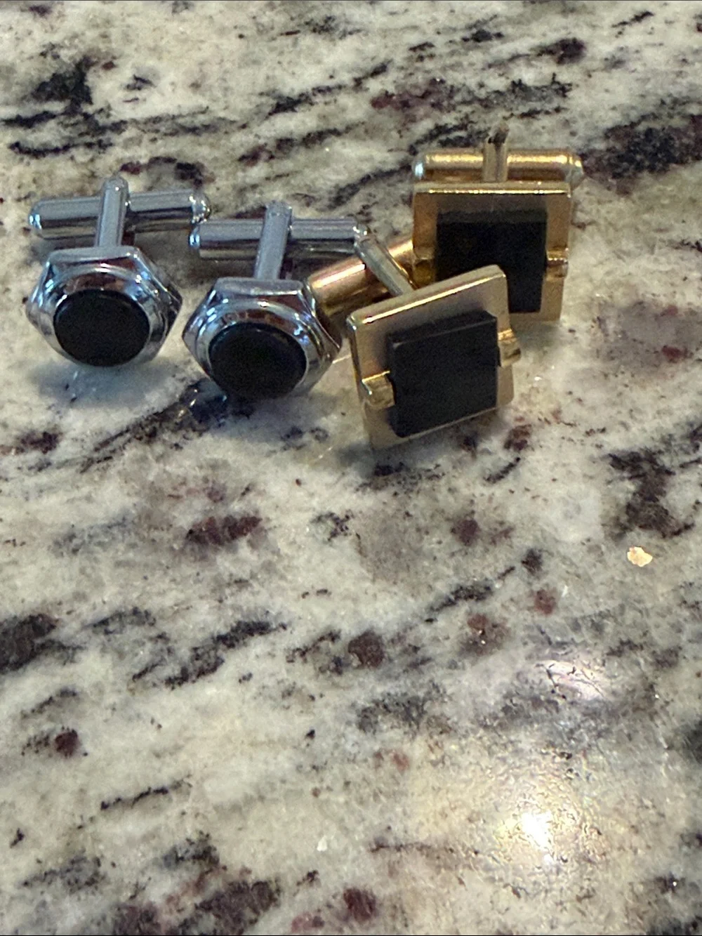 Mixed Gold & Silver Cufflink Set